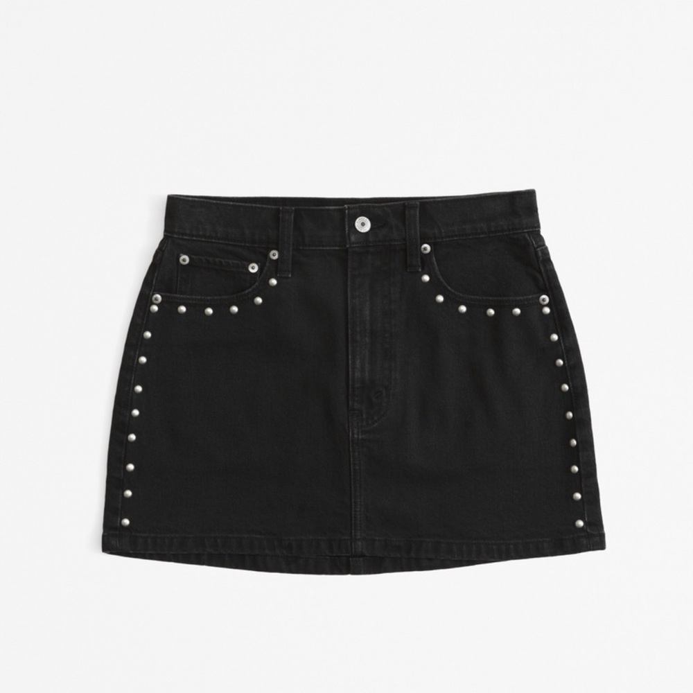 Abercrombie & Fitch Black Studded Mini Skirt